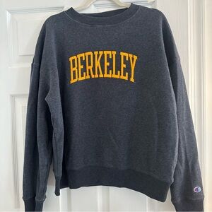 Berkeley Champion Crewneck Large Sweatshirt Appliqué Gold Lettering Y2K VTG 90s